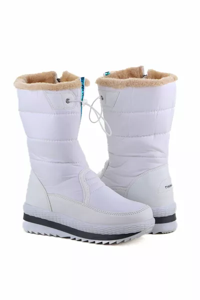  الساخنة اصطف الفراء سستة المرأة أحذية الثلج