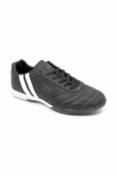  Черно-бели мъжки футболни обувки Astroturf