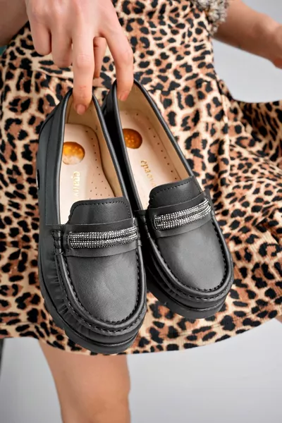 Gewatteerde Hakken Zwarte Huid Vrouwen Schoenen Met Orthopedische Pads