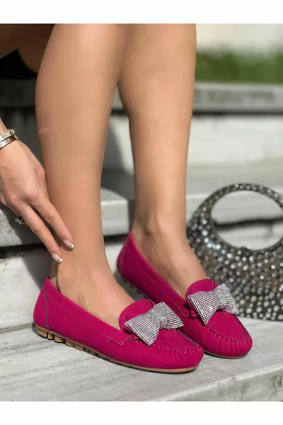 Jixe Suede Ballet Flats Pink
