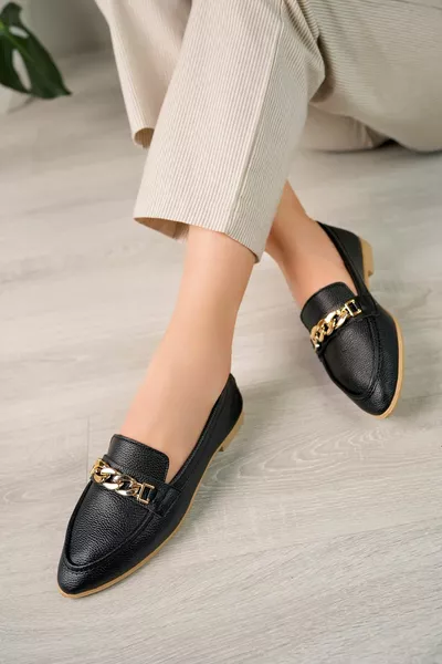 Дамски балетни обувки Cordelya Катарама детайлни стилни удобни ортопедични ежедневни обувки