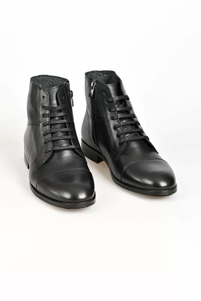  Модел от естествена кожа с връзки Мъжки ежедневни пощенски ботуши