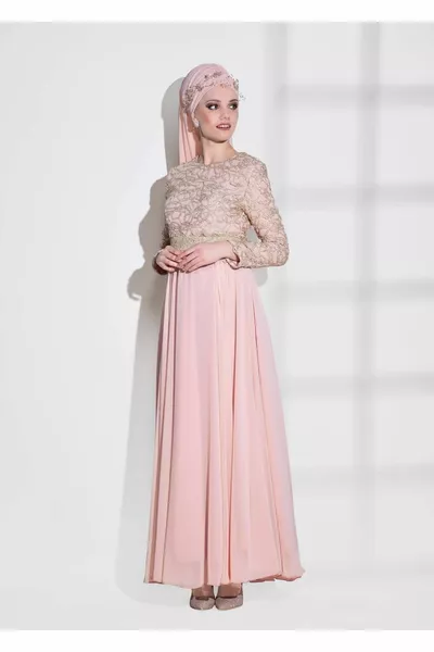 Dames Poeder (PUDRA-GOLD) Guipure Avondjurk 