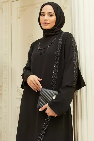 Hürrem Plus Size Abendkleider - Schwarz