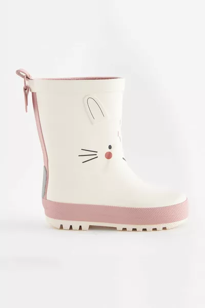 Водонепроницаемые резиновые сапоги / сапоги с принтом белого кролика
