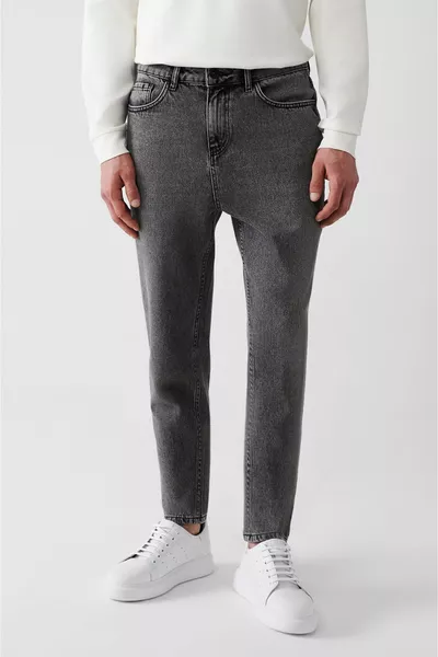 رجالي أسود غسيل عشوائي ٪ قطن أوسلو جينز 