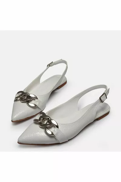 شقق باليه نسائية كبيرة الحجم -ثعبان أبيض (الحجم 1 مناسب ضيقا)