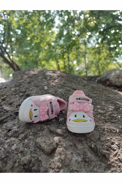 العظام خفيفة الوزن لينة وحيد الفيلكرو مضاءة الطفل الخطوة الأولى أحذية