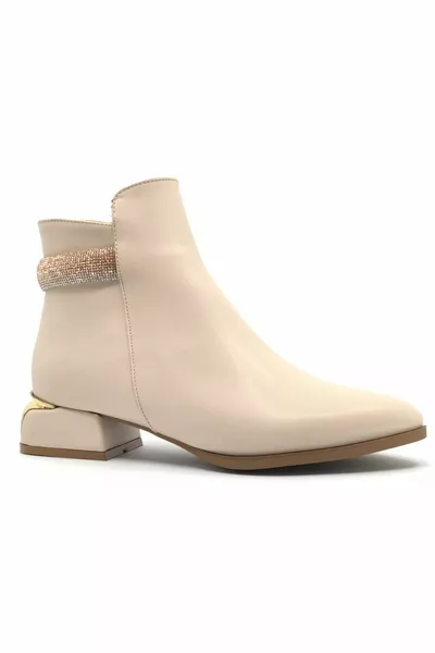 Feles Ankle Stone Classic Flat Sole Bottes Femme TEN