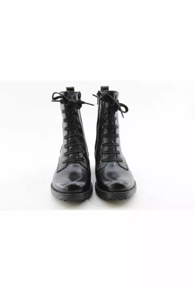 Женские черные из натуральной кожи и почтовые сапоги ручной работы