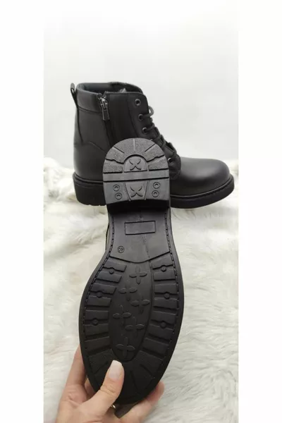 Черные завязки из натуральной кожи, такелаж, мужские почтовые сапоги на молнии сбоку