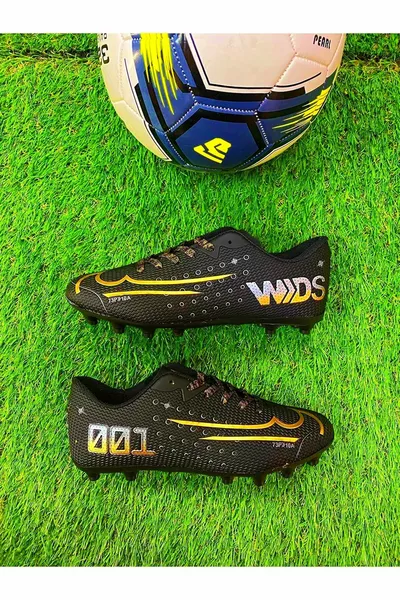 Boys' Football Boots Astroturf Football Sneakers  Black Gold