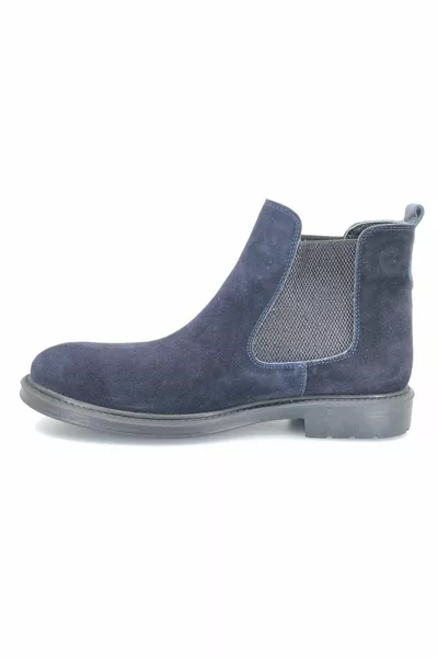 Boots  % Echt Leer Heren Chelsea Boots Marineblauw