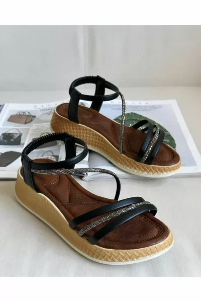 Alkat Sandali Donna Tacco Imbottito - Nero