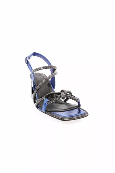 Y Damen Silver Stone Schleife Crystal Stone Sandalen mit Absatz