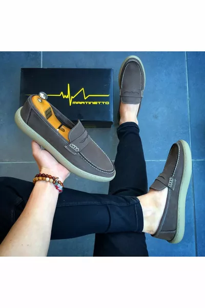 ECHTES NUBUKLEDER NEUE SAISON SOMMER LOAFER HERREN SCHUHE 