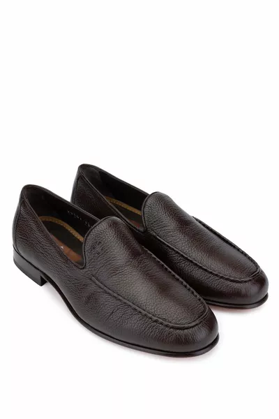 Echt lederen bruine loafer schoenen voor heren