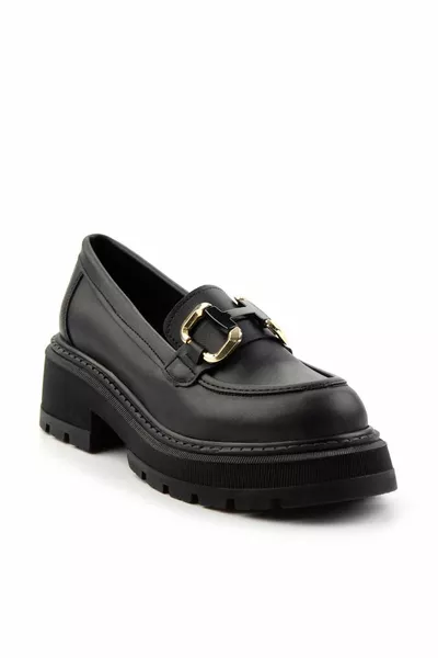 Schwarze Damen Loafer Schuhe 