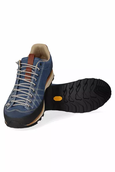 Италия Bio Naturale Canvas Vibram Пълен чаршаф Мъжки обувки Флаг Синьо