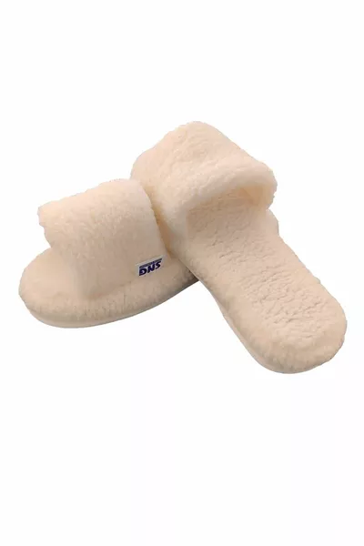 Piuma di agnello Open Front House e pantofole da bagno