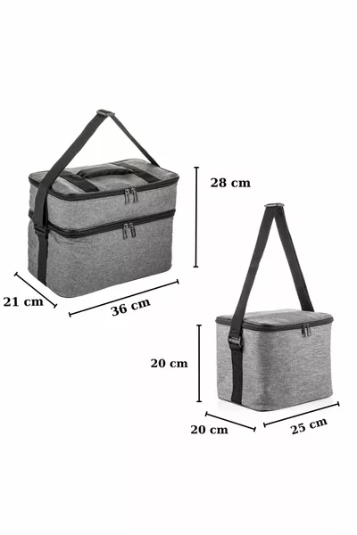 مجموعة من 2 برودة الترمس التخييم نزهة معزول كيس حراري الفريزر مع حزام يحافظ على الحرارة والبرودة