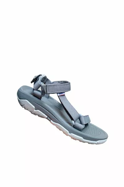 FX Детски спортни сандали с неплъзгаща се подметка велкро - сив (широка кройка)