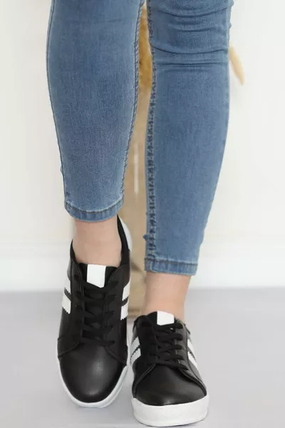 Double Lane Casual Schoenen Zwart & Wit