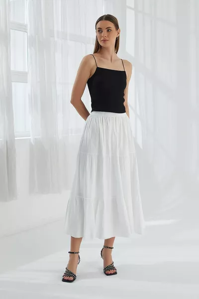 Women's Ruffled Long Skirt