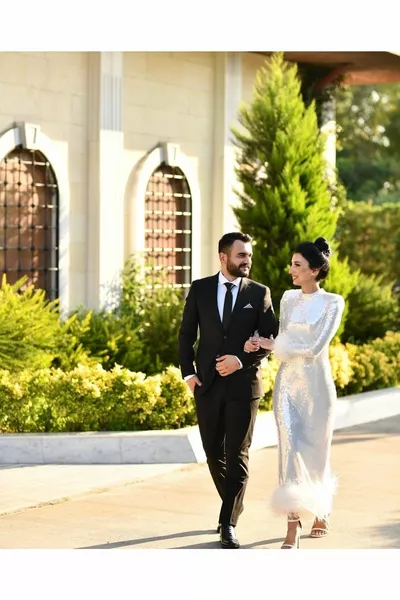 Pailletten trouwjurk