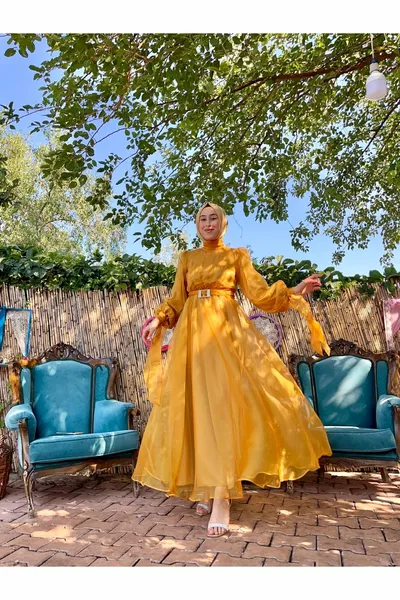 Hijab Avondjurk Organza Avondjurk