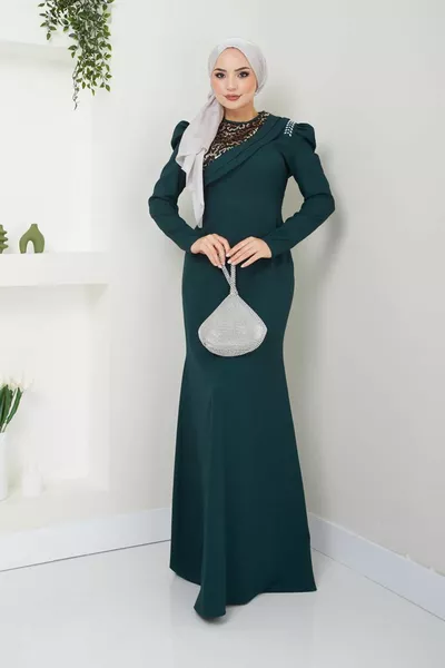 Pailletten Gedetailleerde Vis Avondjurk Albise 