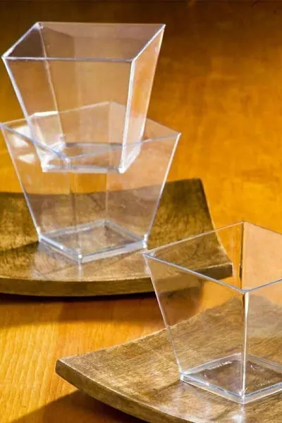 Bol de dessert, bol pour mezzé et salade, bol de fête prismatique cubique, pièce cc