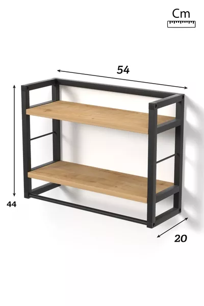 2-stöckiger Metall-Organizer Handtuchhalter Gewürzregal Wandmontiertes Badezimmerregal Metall-Organizer Multifunktionsregal