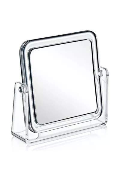 Square Makeup Mirror for Tabletop, Double-Sided Makeup Mirror, 3x Magnification