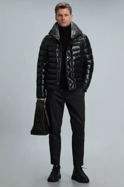 جاك غوس داون معطف رجالي أسود