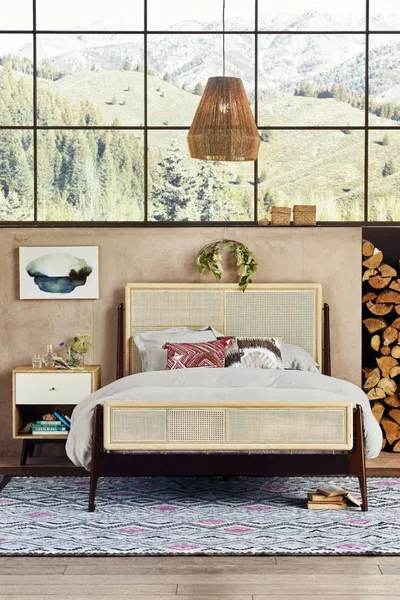 Lampadario Bohémien Naturale, Lampadario Rustico, Lampadario in Juta