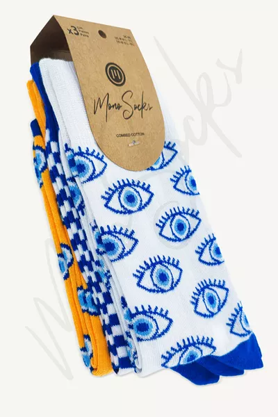 Nazar Boncuklu 3'lü Çorap Seti