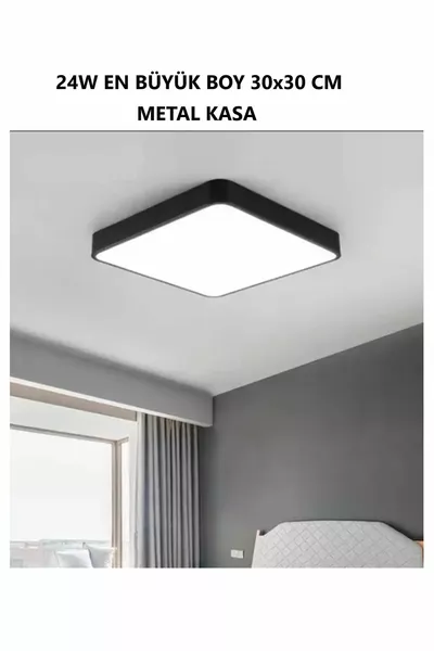 W Large Size Anthracite Color Ceiling Flush LED Chandelier for Living Room, Bathroom, Balcony, Corridor Lighting