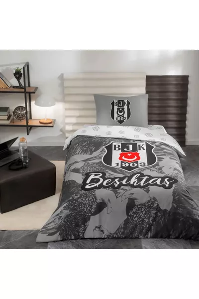 Parure de lit en coton pour une personne Licenciée Beşiktaş Kartal