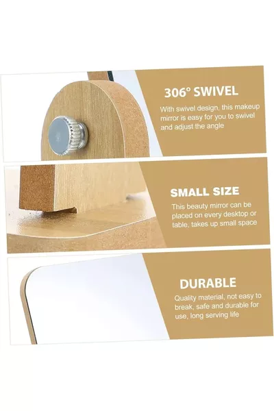 Specchio per occhio Specchio da tavolo Specchio per trucco Specchio quadrato regolabile  cm in legno