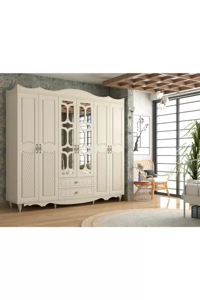 Cansu Country 6-Door 2-Drawer Wardrobe