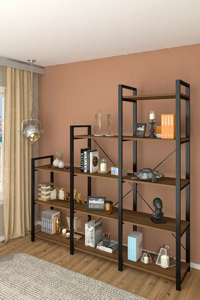 Kardelen Trapboekenkast - Walnoot