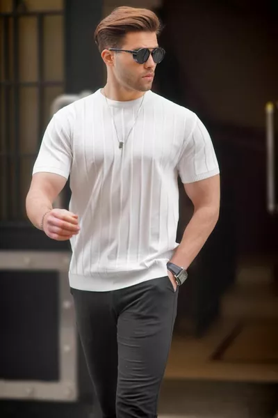 Weißes Herren-T-Shirt 