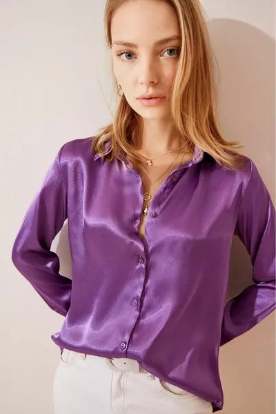 قميص ليلك لايت لايت ساتان سطحي 