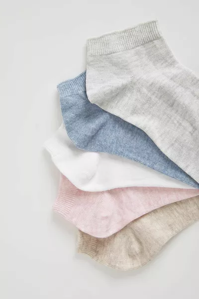 Confezione da 5 calzini da donna in cotone AU