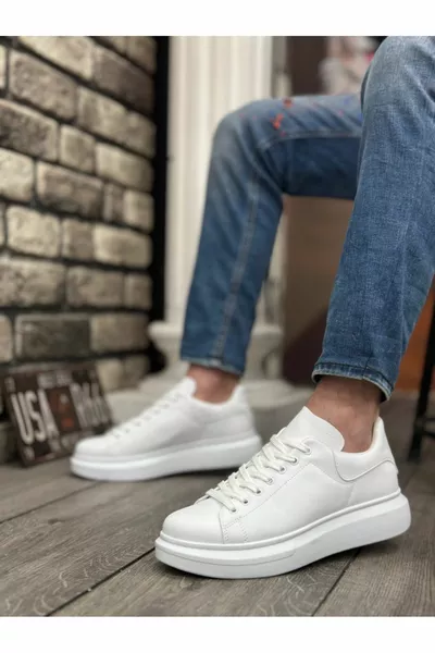 حذاء رياضي رجالي سميك ذو رباط