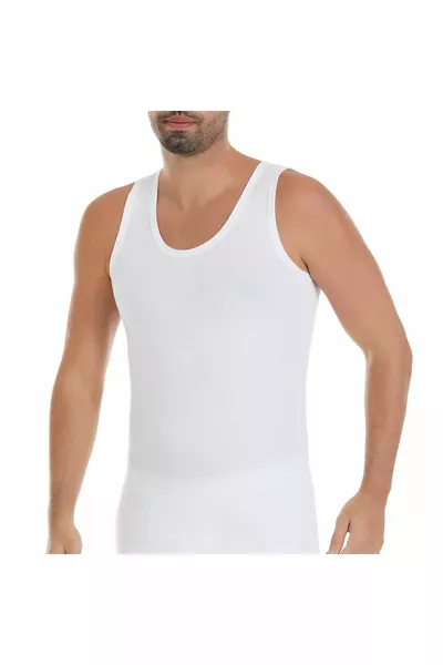 3-Piece White Men's Modal Lycra Tank Top 