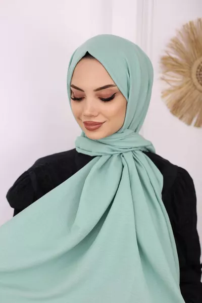 Hijab Scialle Jazz Donna in Cotone Verde Acqua