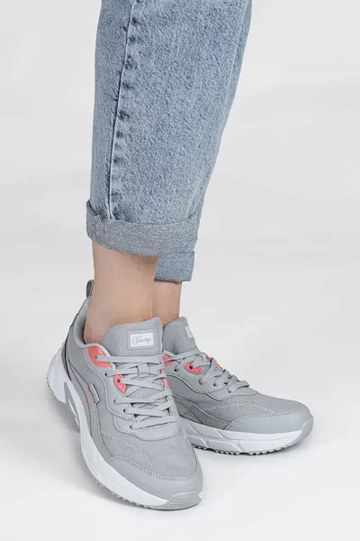  حذاء رياضي نسائي رمادي فاتح أحذية رياضية عادية