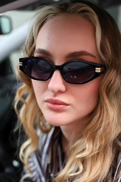 Mila Lath Black Women's Sunglasses